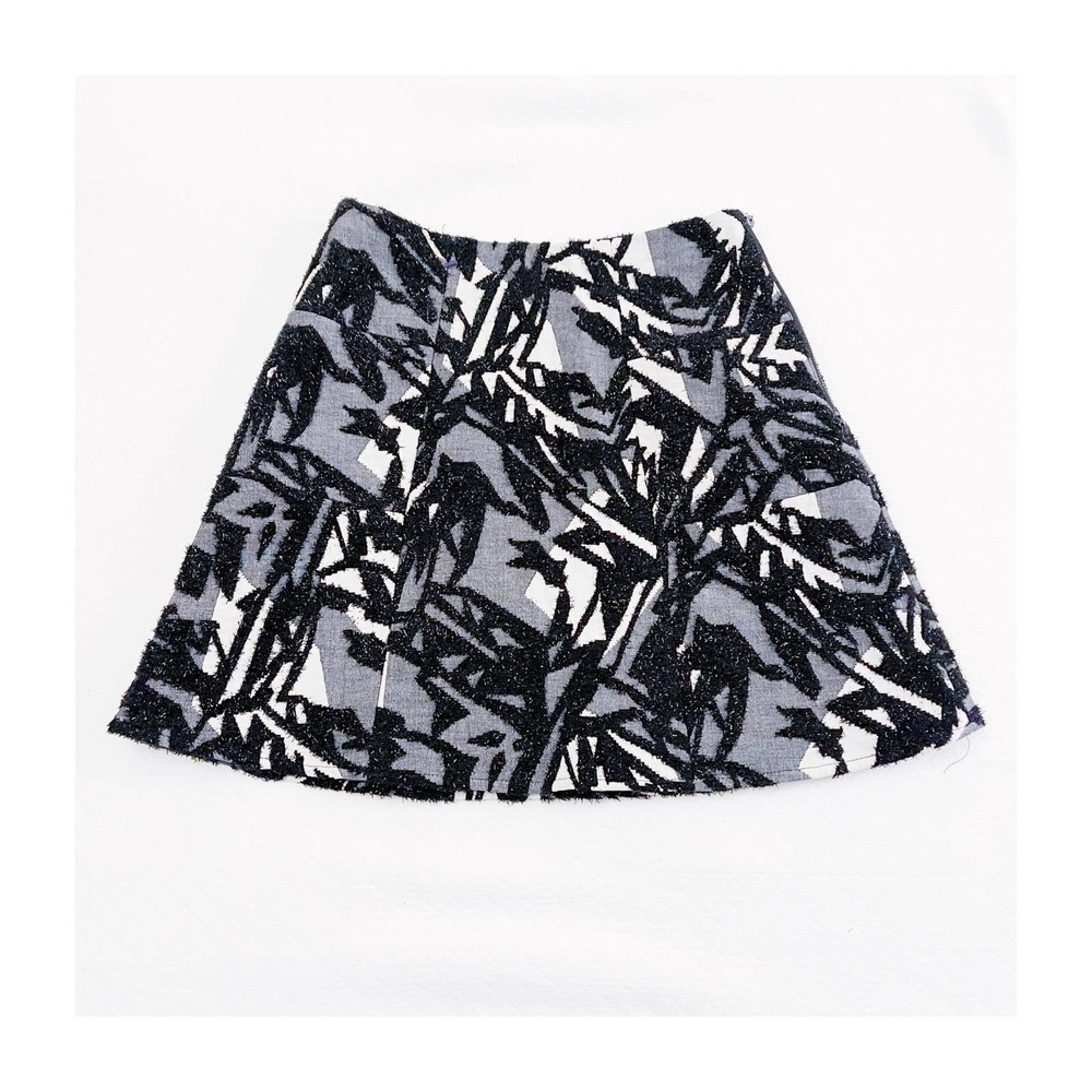 Zara Geometric Print Embossed Skirt SZ Small